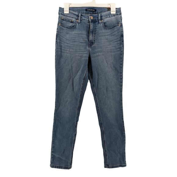 Calvin Klein Skinny Jeans 8 Ice Blue‎ High Rise Ankle Stretch Casual Everyday - Picture 1 of 10
